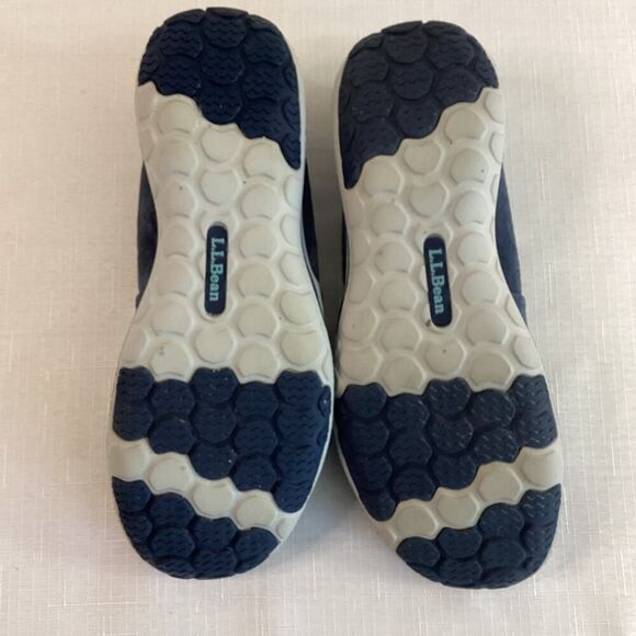 L.L. Bean Women's Back Cove Blue Nubuck Slip On Size 7.5 - Picture 11 of 12